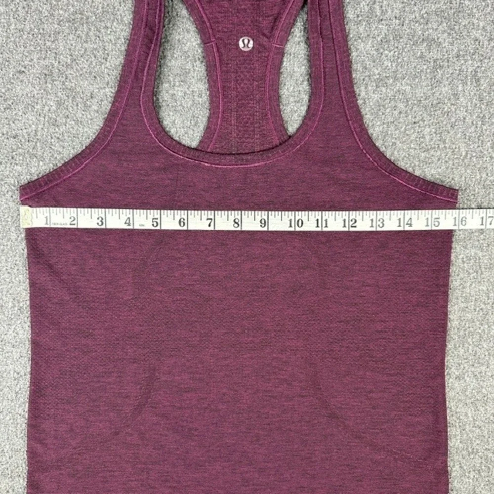 Lululemon Swiftly Tech Racerback Tank Top Heathered Purple Magenta Size 6